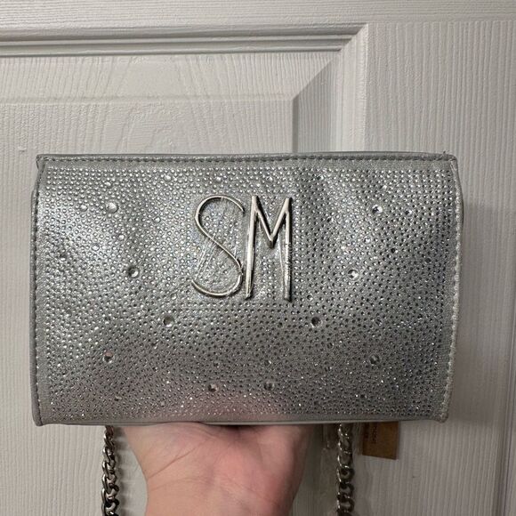 Steve Madden Handbags - Steve Madden Rhinestone Silver Crossbody Bag